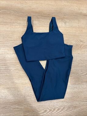 YPB Indigo Leggings & Bra Top Set